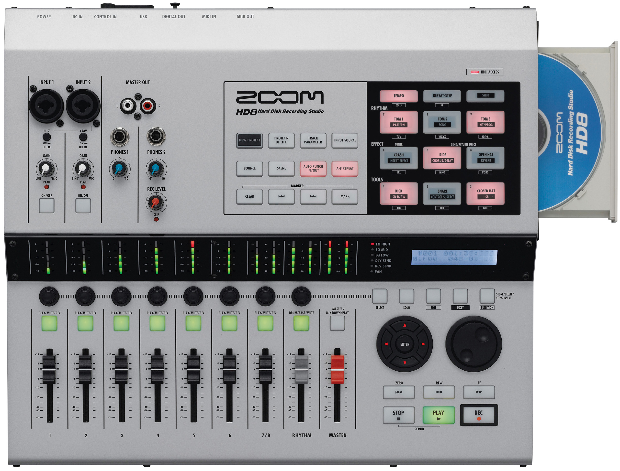 HD8 Hard Disk Recording Studio | Zoom