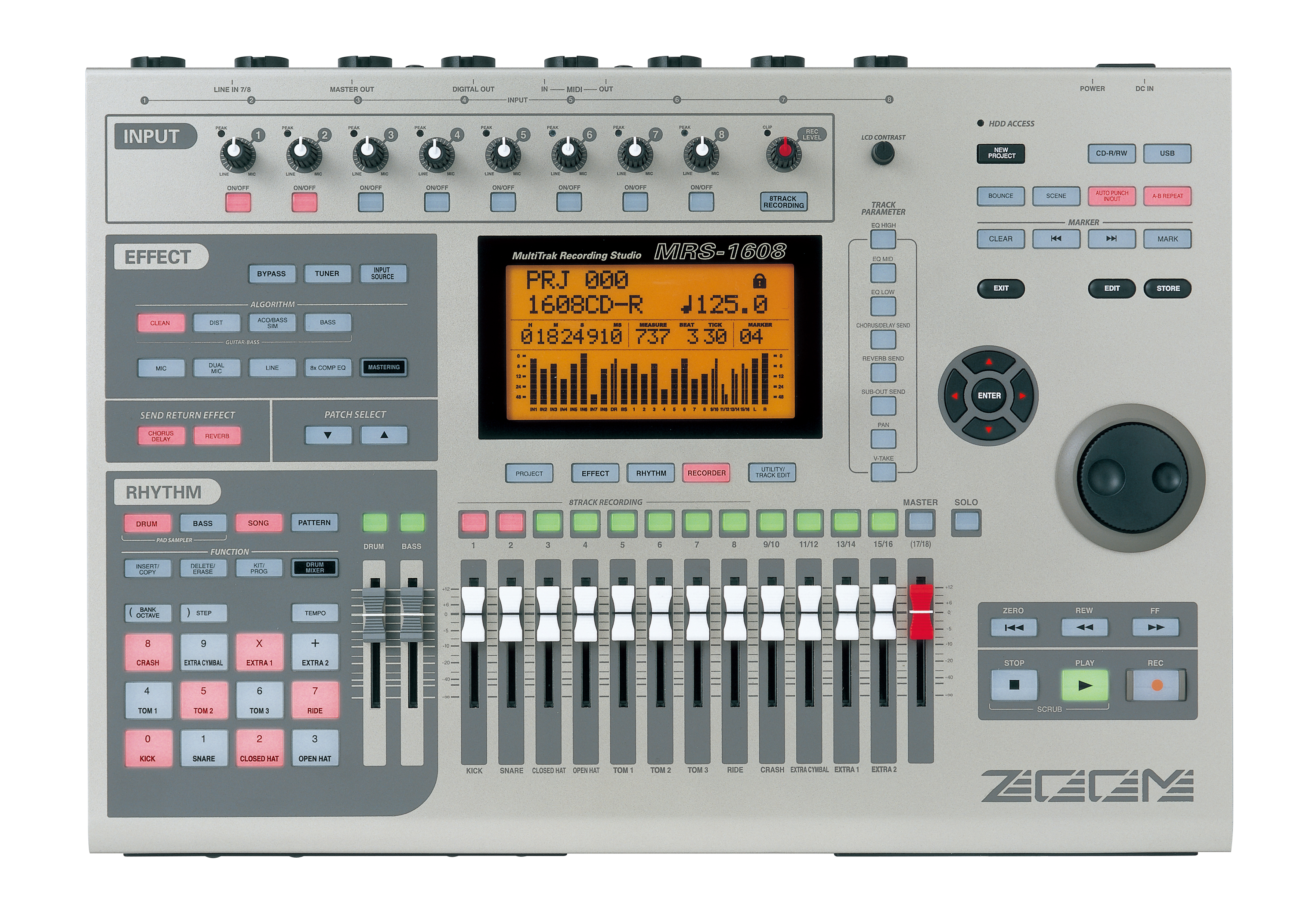 MRS-1608 MultiTrak Recording Studio | Zoom