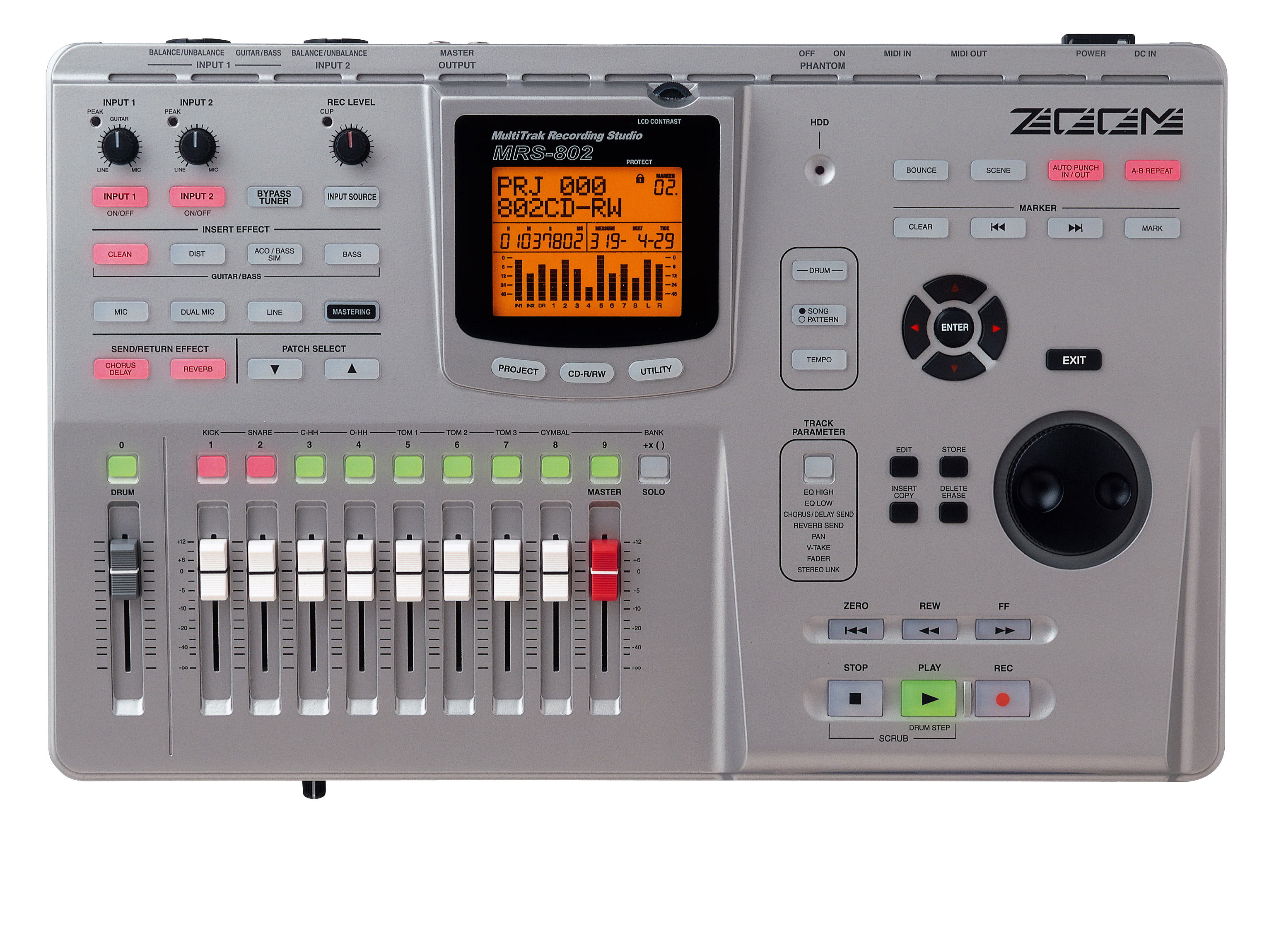 MRS-802 MultiTrak Recording Studio | Zoom