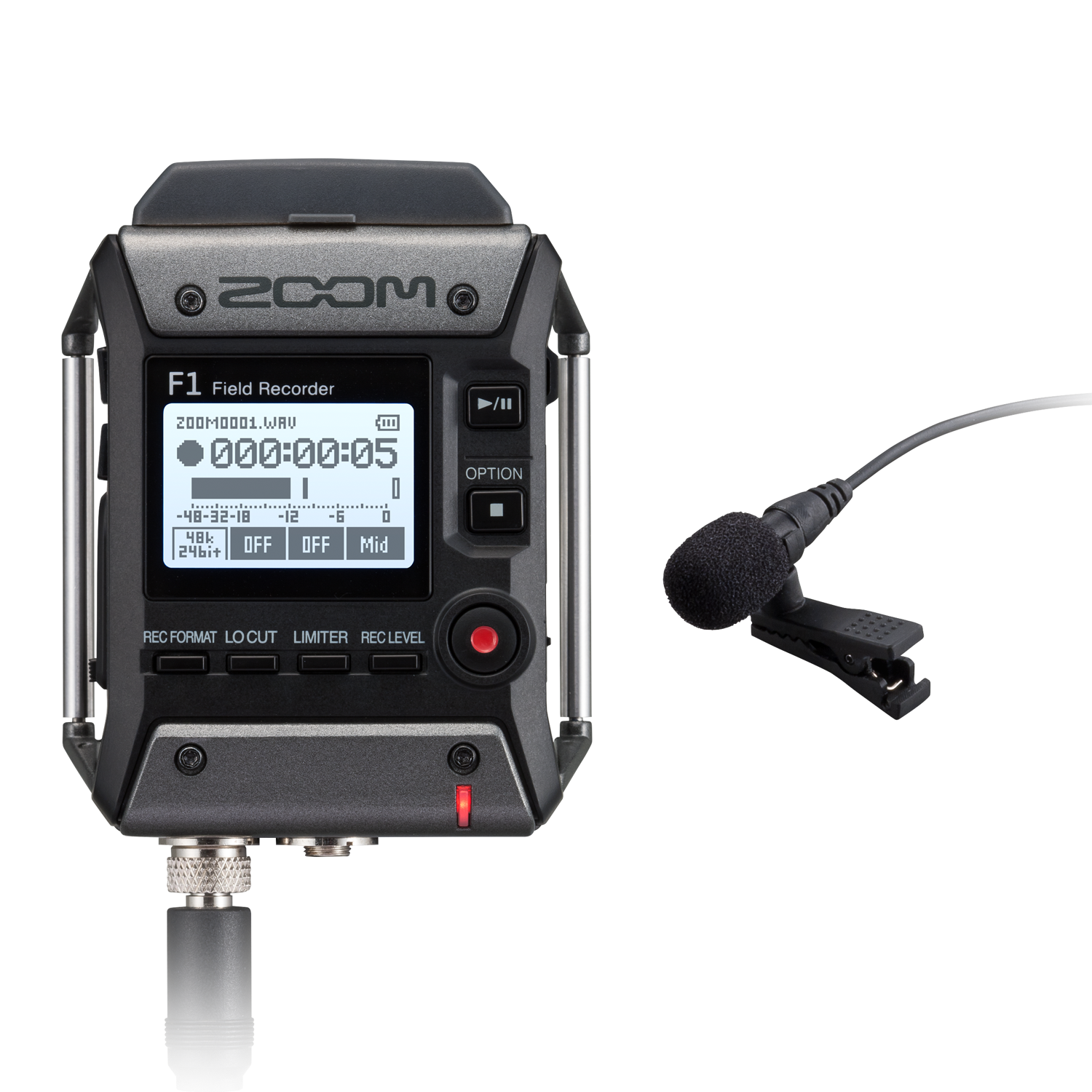 F1 Field Recorder+Lavalier Mic Zoom