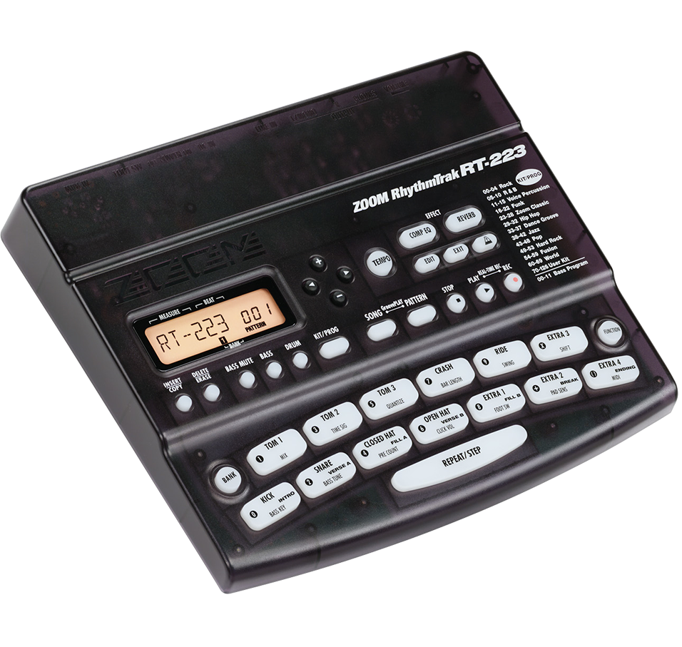 RT-223 RhythmTrak Drum Machine - slant left 