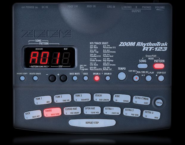 ZOOM RhythmTrak RT-123(フットスイッチ、純正ACアダプタ)