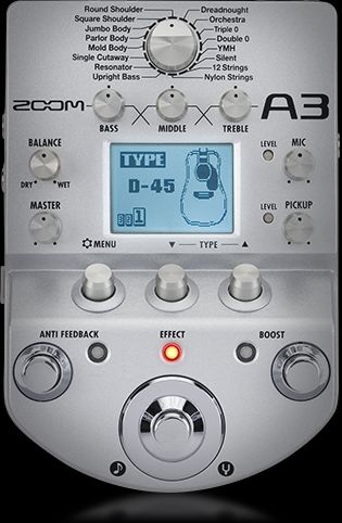 A3 Pre-Amp & Effects for Acoustic Guitar | Zoom