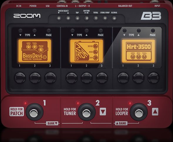B3 Bass Effects & Amp Simulator Pedal | Zoom B3 Bass Effects & Amp Simulator Pedal | Zoom