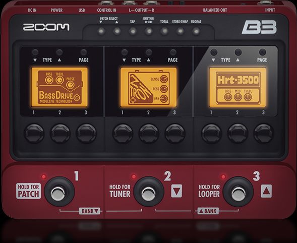 B3 Bass Effects & Amp Simulator Pedal | Zoom