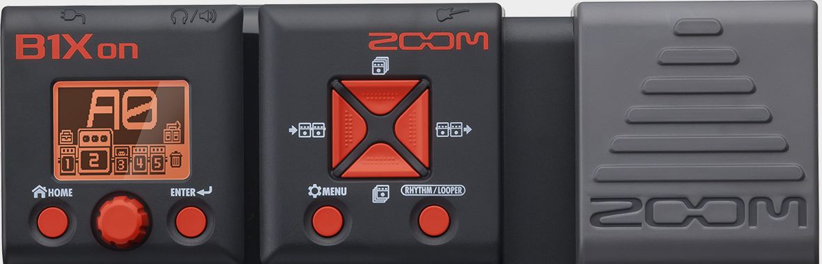 Zoom B1Xon Bass Effects Pedal with Expression Pedal - Top Half