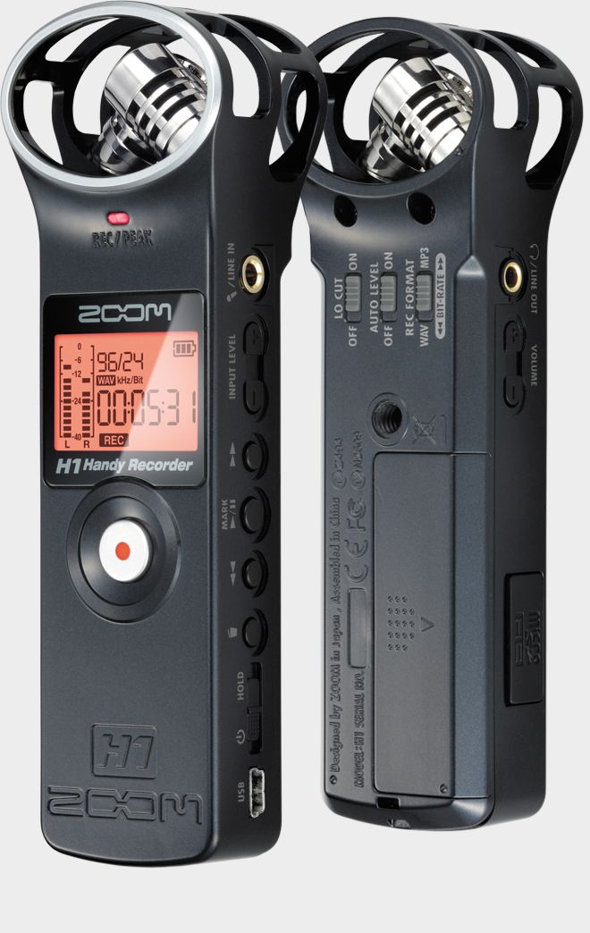 Zoom H1 Handy Recorder - Front and Back