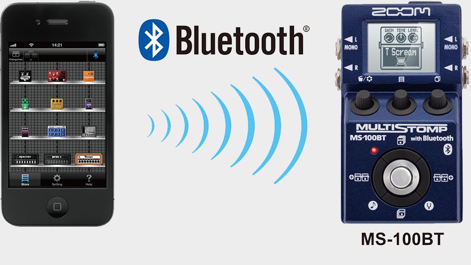 MS-100BT MultiStomp Guitar Pedal with Bluetooth | Zoom