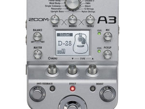 Zoom A3 Pre-Amp & Effects for Acoustic Guitar - Top View