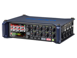 Zoom F8 MultiTrack Field Recorder: Front, Slant Right