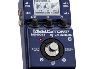 Zoom MS-100BT MultiStomp Guitar Pedal with Bluetooth - Slant Left